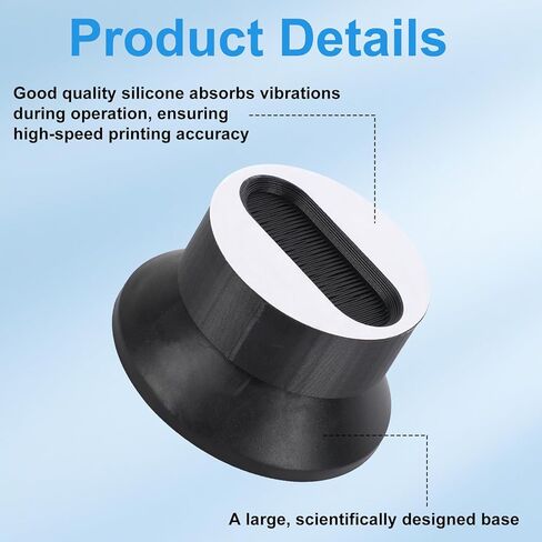 4pcs Anti-Vibration Feet for Bambu Lab A1/A1 Mini 3D Printers, Silicone 3D Printer Shock Absorption Pads for Minimize Vibrations & Improve Print Quality (Black) in Saudi Arabia