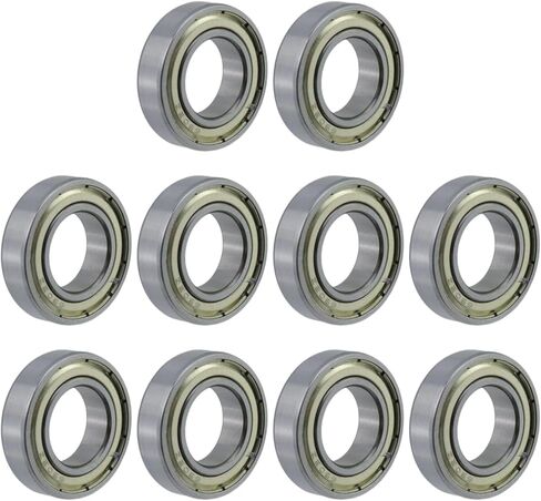 Crapyt 6902ZZ Deep Groove Ball Bearings, ID 15mm OD 28mm Width 7mm Chrome Steel Miniature Metal Shielded Ball Bearing, 10 Pcs in Saudi Arabia
