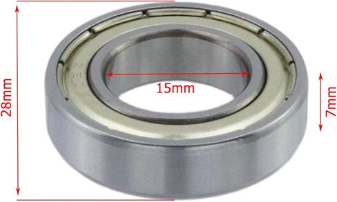 Crapyt 6902ZZ Deep Groove Ball Bearings, ID 15mm OD 28mm Width 7mm Chrome Steel Miniature Metal Shielded Ball Bearing, 10 Pcs in Saudi Arabia