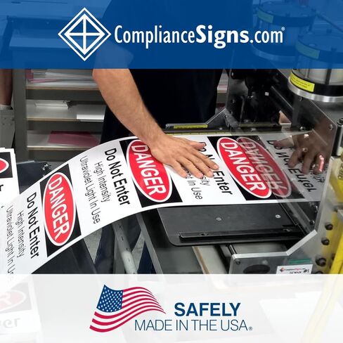 ComplianceSigns.com NOTICE Electric Panel Inside OSHA Label Decal, 5x3.5 inch 4-Pack Vinyl for Electrical White, Made in USA in Saudi Arabia