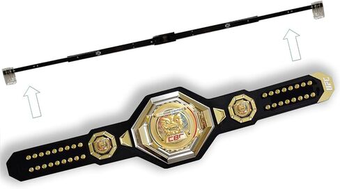 حامل حزام WWE على الحائط - حقيبة عرض حزام بطولة المصارعة وحامل - منظم عالي التحمل مثبت على الحائط لأحزمة WWE - سهل التركيب in Kuwait