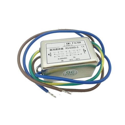 RV430D-3A DC Dual-Section Power Filter 6V 12V 24V 36V 48V 64V 110V 220V 250VDC(Lead Type) in Saudi Arabia