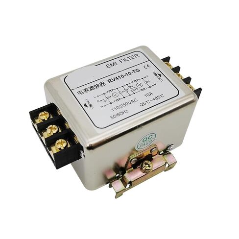 RV410 AC Single-Phase Double-Section Enhanced Power Filter 220V110v Anti-Interference Power Purifier(RV410-3A -3A Lead Type) in Saudi Arabia