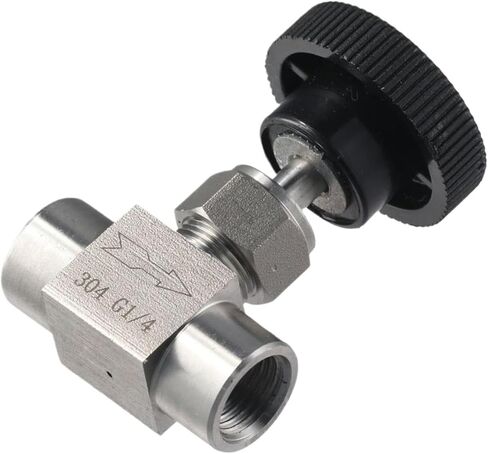 NPT Valves 304 Stainless Steel NPT Female Needle for Valve Flow Control Water Gas Oil (NPT 1/4) in Saudi Arabia