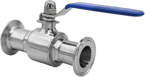 19/25/32/38/51/63mm 304 Stainless Steel Sanitary Ball Valve Tri Clamp Ferrule 50.5/64/77.5 mm For Homebrew Diary Product(57mm x Ferrule 77.5) in Saudi Arabia
