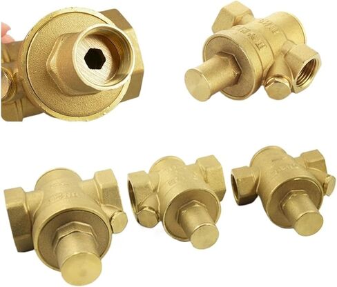 1/2 "3/4" 1 "2" صمام تنظيم الضغط النحاسي DN15 DN20 DN25 منظم تخفيف قابل للتعديل مع مقياس (1 ") in Saudi Arabia