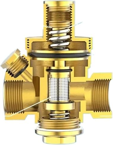 1/2 "3/4" 1 "2" صمام تنظيم الضغط النحاسي DN15 DN20 DN25 منظم تخفيف قابل للتعديل مع مقياس (1 ") in Saudi Arabia