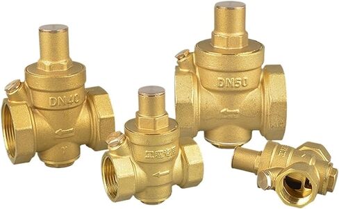 1/2 "3/4" 1 "2" صمام تنظيم الضغط النحاسي DN15 DN20 DN25 منظم تخفيف قابل للتعديل مع مقياس (1 ") in Saudi Arabia