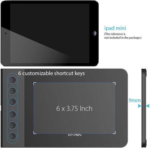 Drawing Tablet XP-PEN G640S Graphics Pen Tablet with Battery-Free Stylus 8192 Pressure 6x4 Inch Digital Tablet with 6 Customized Hot Keys for Chrome, Mac, Windows PC and Android in Kuwait