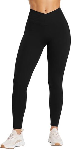 AUROLA Influence Crossover Waistband Workout Leggings for Women, Seamless High Waist Athletic Scrunch Butt Gym Yoga Pants in Saudi Arabia
