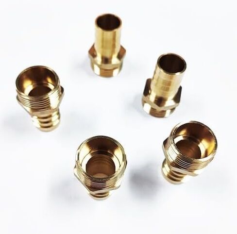 5 Pieces 3/4 inch Hose Barb to 3/4 inch Male NPT Brass Rigid Pipe Fitting Heavy Duty Quality Standard for Industrial Applications in Saudi Arabia