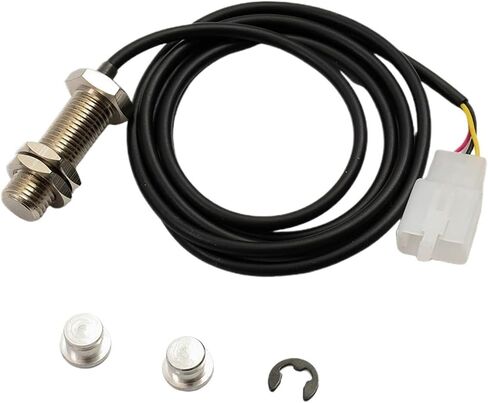 2X Magnets Odometer Sensor Cable Digital for Motorcycle Speedometer Tachometer 1.5m Cable 3-pin Useful in Saudi Arabia