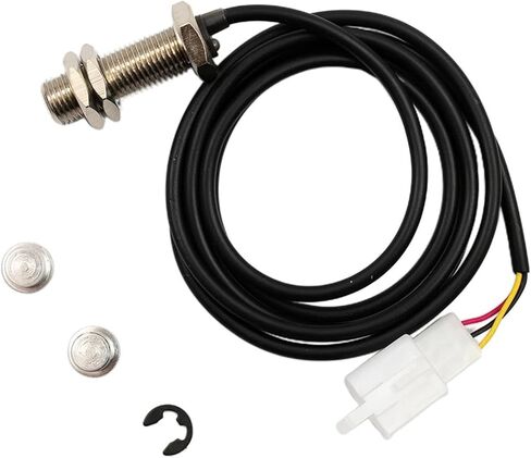 2X Magnets Odometer Sensor Cable Digital for Motorcycle Speedometer Tachometer 1.5m Cable 3-pin Useful in Saudi Arabia