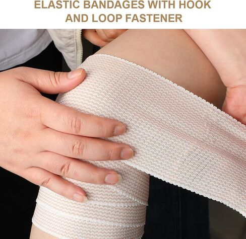 6 Pack Premium Elastic Bandage Wrap 4 Inch Compression Wrap Bandage Lymphedema Wraps for Legs, Ankle, Knee, Tummy in Saudi Arabia