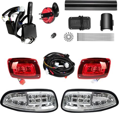 المصباح الخلفي لعربة الجولف LED مناسب لـ EZGO RXV 2016+ الغاز والكهرباء، مجموعة مصابيح عربة الجولف الفاخرة 12 فولت مع مجموعات إشارات الانعطاف، وأضواء الفرامل، والقرن in Saudi Arabia