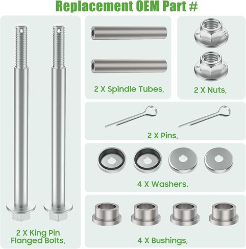 10L0L Golf Cart King Pin Spindle Knuckle Bushing Repair Kit for Yamaha G22 G29 Drive 2 Golf Cart, Replaces OEM Part# 2NL-23448-00-00, 90381-17067-00, 2NL-23517-00, 3JN-23517-00 in Kuwait