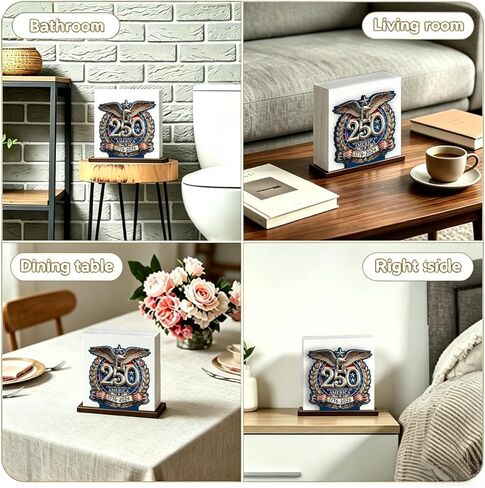 USA 250th Anniversary Napkin Holder for Table, 1776–2026 American Eagle Design Wooden Napkin Holder, 250 Years American Patriotic Decor for Home Kitchen in Saudi Arabia