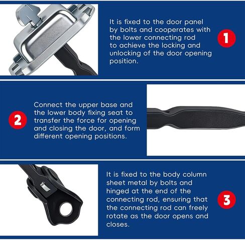 Door Check Strap Stopper Jam Hinge Driver Front LH Left or RH Right Replacement for Corolla 2003-2009 Matrix Prius Pontiac Vibe Replace 68620-02061 in Saudi Arabia
