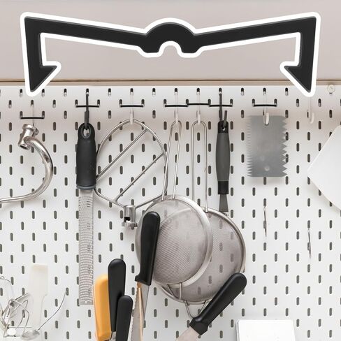 Pegboard Hook Locks - 30 PCS Black Plastic Clip Retainers & Organizer Accessories, Plastic Peg Locks Peg Board Clip Retainers, Pegboard Display Hook Organizer for Standard 1/4" and 1/8" Pegboards in Saudi Arabia