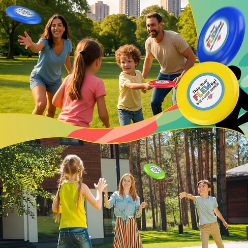 12 Pack 9 Inch Plastic Flying Discs Set with Inspirational Stickers | End of Year Gifts from Teacher | Summer Outdoor Throwing Discs for Beach, Backyard, Classroom Games & Party Favors in Saudi Arabia
