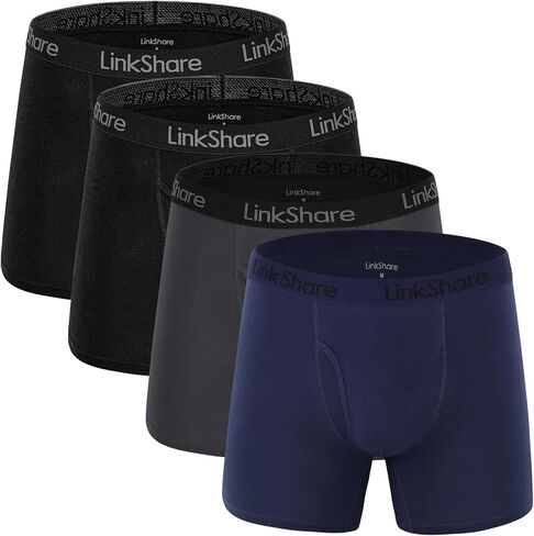 Men's Cotton Breathable Boxer Trunks Pack(4), Elastic Underwear Pack for Men in Saudi Arabia