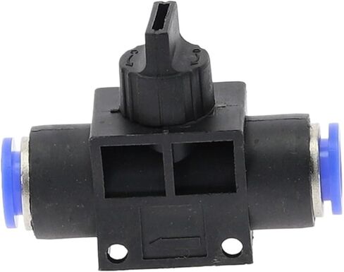 HVFF" Air Pneumatic Hand Valve Fitting 4mm-12mm OD Hose Pipe Tube Push Into Connect T-joint 2-Way Flow Limiting Speed Control(HVFF-12mm) in Saudi Arabia
