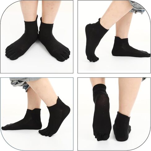 4 Pairs Toe Socks, Toe Shoes for Women Toes Topper Sock Women Barefoot Socks No Show Running Five Finger Stockings Low Cut Athletic 4 Colors Cotton Stockings in Saudi Arabia