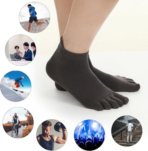 4 Pairs Toe Socks, Toe Shoes for Women Toes Topper Sock Women Barefoot Socks No Show Running Five Finger Stockings Low Cut Athletic 4 Colors Cotton Stockings in Saudi Arabia