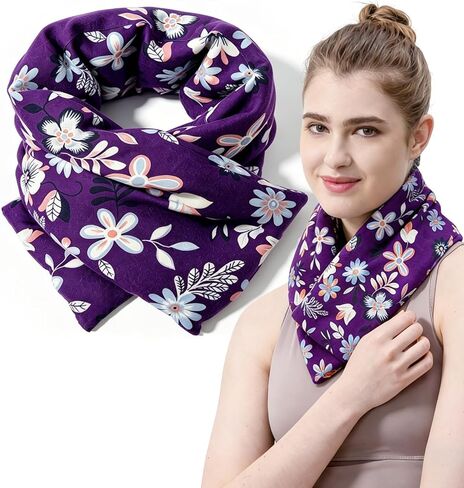 Heating pad for Neck Shoulders and Back Microwavable Washable 27x5“ Microwave Rice Bags for Heat Therapy Reusable Hot Pack for Cramps Moist Warm Bean Bag for Pain Relief Levender Scented Aromatherapy in Saudi Arabia