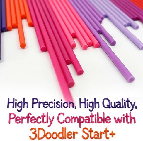 عبوات إعادة تعبئة أقلام 3D Doodler 32 لونًا متوافقة مع قلم 3Doodler Start+، 160 خيط PCL 2.5 مم خيوط قلم ثلاثي الأبعاد بدرجة حرارة منخفضة مع زجاجة تخزين in Saudi Arabia