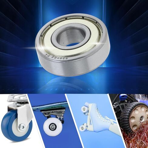 6201ZZ Deep Groove Ball Bearings P4 12x32x10mm Car Lubricated Bearings Silver Tone Double Metal Seal in Saudi Arabia
