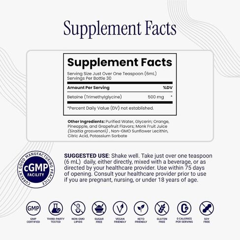 Rho Nutrition Liposomal TMG - مكمل ثلاثي ميثيل جليسين السائل عالي الامتصاص - يدعم الميثيل، واستقلاب الهوموسيستين، ووظيفة الكبد، والأداء الرياضي، والانتعاش، والطاقة الأيضية in Saudi Arabia