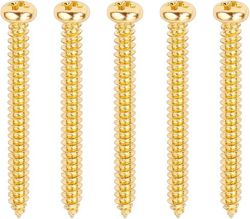Banworks Metric Thread 2.8x32mm M2.8 P90 Style Pickup Mounting Screws Dog Ear Pickup Screws Set for Squier Jazzmaster Epiphone Les Paul LP SG Pack of 5 JT/GELS-01 Golden in Saudi Arabia