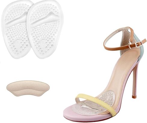 Metatarsal Foot Pads for Women Cushioned High Heel (2 Pads) All Day Pain Relief and Comfort One Size Fits Shoe Inserts(Clear) in Saudi Arabia