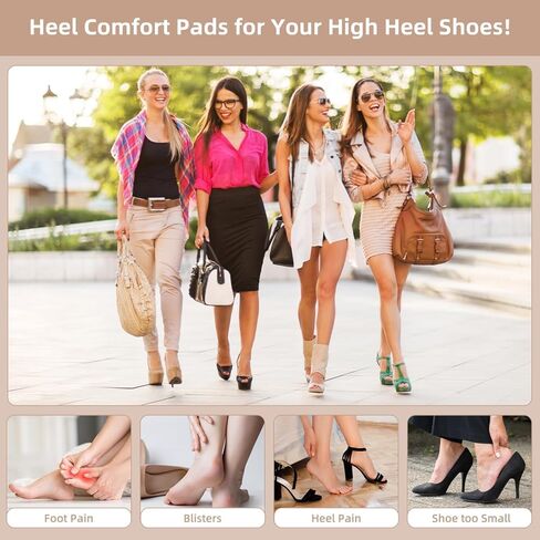 Metatarsal Foot Pads for Women Cushioned High Heel (2 Pads) All Day Pain Relief and Comfort One Size Fits Shoe Inserts(Clear) in Saudi Arabia