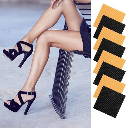 cobee 8 Pcs Square High Heels Patch, High Heel Replacement Tips Black Caps, Boot Shoe Repair Patch for Women Heels Tread Pad Non Slip Heel Protectors in Saudi Arabia