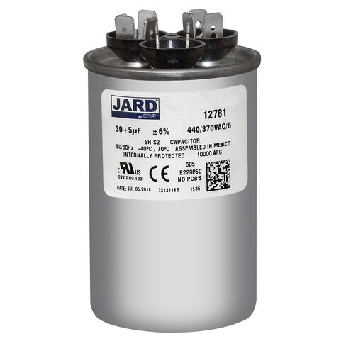 12781-30 + 5 uF MFD x 440 VAC يستبدل مكثف Genteq المزدوج المستدير # C4305R / 97F9981 in Kuwait