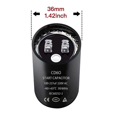 189-227 فائق التوهج/MFD 220-250 VAC مكثف البدء الدائري ±20% 50/60 هرتز CD60 مكثف تشغيل مضخة بئر المحرك المستدير in Kuwait