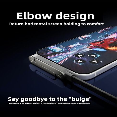 كابل شاحن حامل غير مرئي 240 وات، لسلسلة iPhone 17 16 15 وSamsung Galaxy S25 S24 Ultra Etc، كابل شاحن حامل غير مرئي 2 في 1 بطول 5 أقدام مع حامل للمكتب in Kuwait