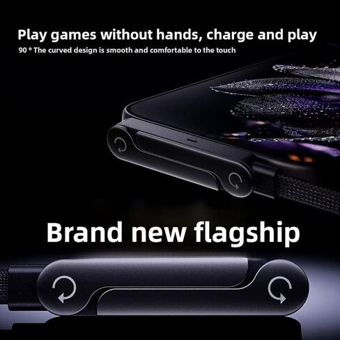 كابل شاحن حامل غير مرئي 240 وات، لسلسلة iPhone 17 16 15 وSamsung Galaxy S25 S24 Ultra Etc، كابل شاحن حامل غير مرئي 2 في 1 بطول 5 أقدام مع حامل للمكتب in Kuwait
