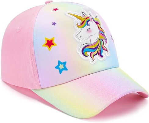 Kids Baseball Hat Unicorn Girls Baseball Cap Toddler Trucker Hat Girls Hats for Kids Ages 4-8 in Saudi Arabia