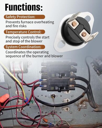 626611 Blower Limit Switch Fit for Nordyne/Intertherm/Miller/Maytag/Frigidaire/White-Westinghouse/Tappan/Kelvinator/Gibson/Grandaire/Philco/Garrison/Mammoth/Medallion in Kuwait