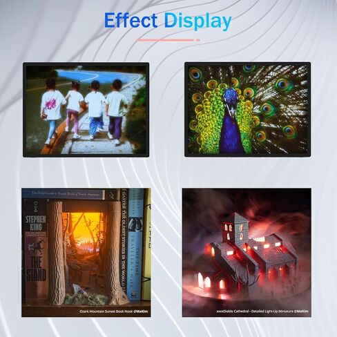 5 قطعة مجموعة لوحة الإضاءة الخلفية LED الليثوفان KC009 KC010 لمختبر بامبو H2C/X1/P2S/A1 لوحة إضاءة LED الخلفية أجزاء نموذج Makerworld USB ملحقات الطباعة ثلاثية الأبعاد نموذج الصورة صندوق إضاءة DIY in Kuwait