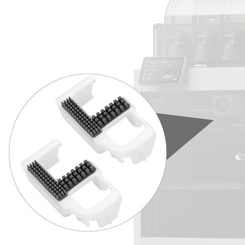 قطعتان من فرشاة ممسحة الفوهة لطابعة Bambu Lab P2S ثلاثية الأبعاد، منظف الفوهات ABS 360 درجة مع فرش سيليكون ملحقات بديلة سريعة التركيب (أبيض) in Kuwait