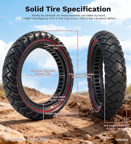 إطار صلب 12x2.125/ 12x2.5، بديل للإطار الأصلي 12 1/2 × 2 1/4، يناسب جيب ماكينة الحلاقة الكهربائية للسكوتر، كوري، شوين، GT، IZIP، eZip، دراجة الأطفال، مقاومة للانفجار، أحمر in Kuwait