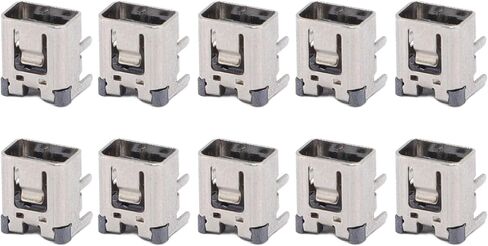 10Pcs AC-DC Power Jack Input Charging Port, Metal Power Jack Socket Connector Charging Port Replacement for 2DS / 2DS XL & DS/DSi XL in Saudi Arabia