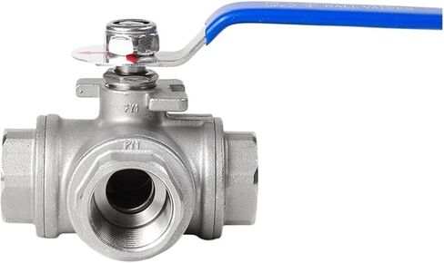 3/8 "1/2" 3/4 "1" 1-1/2 "2" SS304 صمام كروي ثلاثي الاتجاه من الفولاذ المقاوم للصدأ T/L نوع DN15 DN20 DN25 BSPT صمامات كروية ذات خيط أنثى (1/4 "، نوع T) in Saudi Arabia