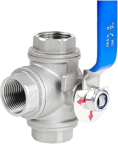 3/8 "1/2" 3/4 "1" 1-1/2 "2" SS304 صمام كروي ثلاثي الاتجاه من الفولاذ المقاوم للصدأ T/L نوع DN15 DN20 DN25 BSPT صمامات كروية ذات خيط أنثى (1/4 "، نوع T) in Saudi Arabia