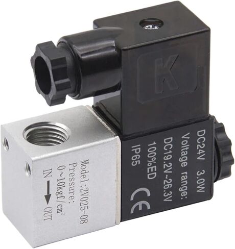 2V025-08 Normally Closed/Opened 12V 24V 220V 1/4" BSP 2 Way 2 Position Air Solenoid Valve 2V025-08 Pneumatic Control Valve(2V025-08,DC12V_NORMALLY OPENED) in Saudi Arabia