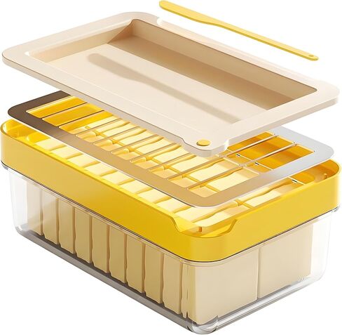 Butter Slicer Cutter, Stick Butter Container Dish with Lid for Fridge,Butter Container Butter Box Case for Countertop or Fridge in Saudi Arabia